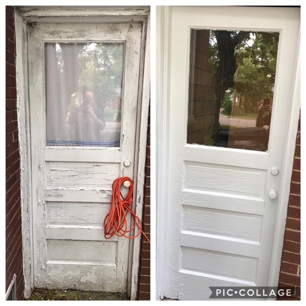 Before & After Exterior Door Painting in Tallmadge, OH (1)