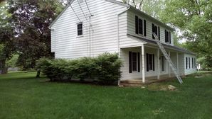 Before (white) & After (blue) Exterior House Painting in Akron, OH (1)